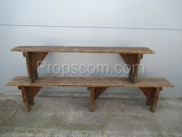 Wooden brown bench