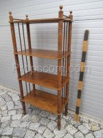 Wooden shelf decorated