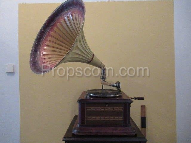 Starý gramofon se skříňkou - funkční 
