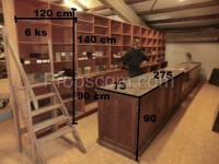 Shelves with sales counter