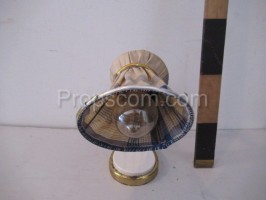 Table lamp brass fabric