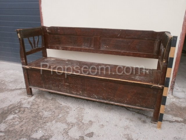 Wooden brown bench