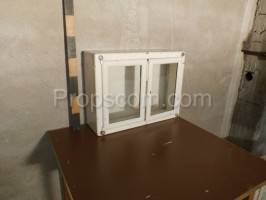 White glazed hanging cabinet