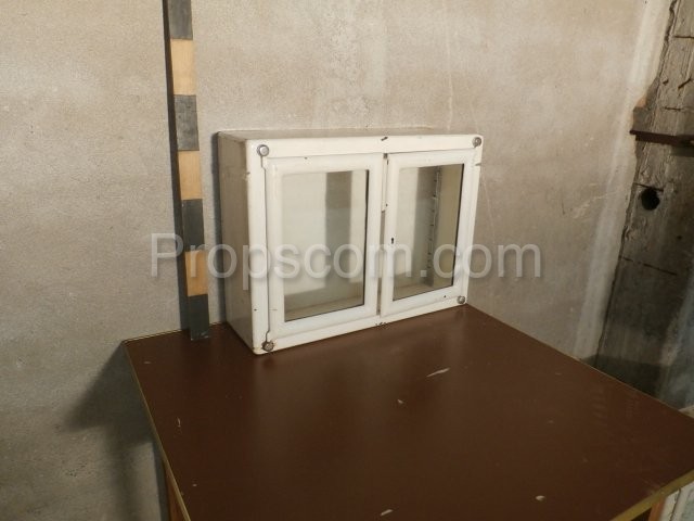 White glazed hanging cabinet