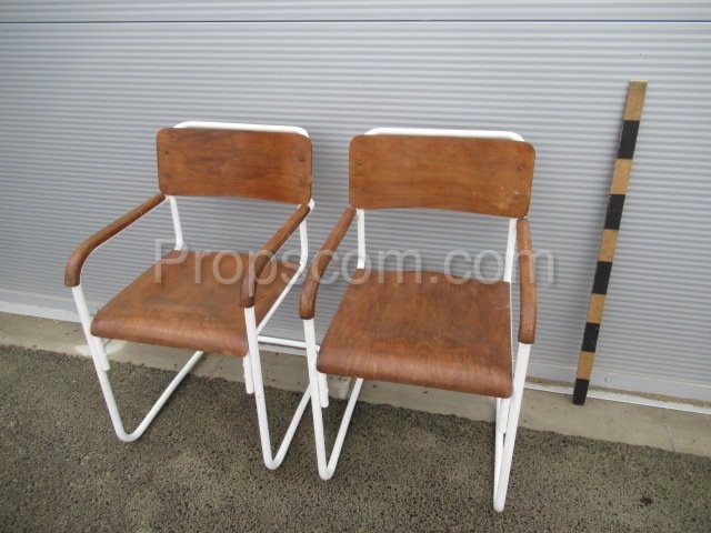 Armchair wood metal