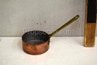 Copper saucepans set