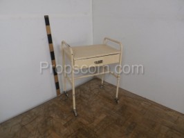 Small mobile table with drawer