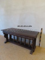 Carved wooden table