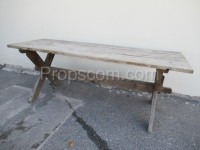 Wooden long table outdoor