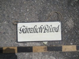 German sign Ganzlich Blind