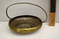 Sugar bowl brass glass