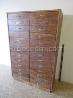 Wooden file cabinet with handles