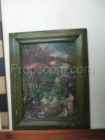 Naked women in nature picture in the frame