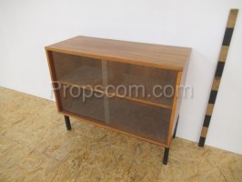 Bookcase glazed small wood metal