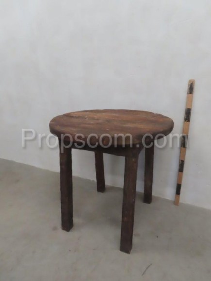 Round wooden table