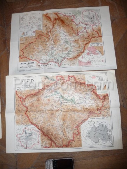 Map of Bohemia, Moravia and Silesia