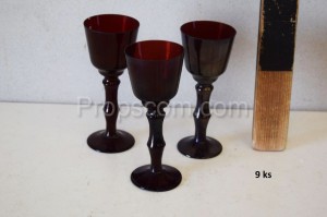 Glasses ruby glass