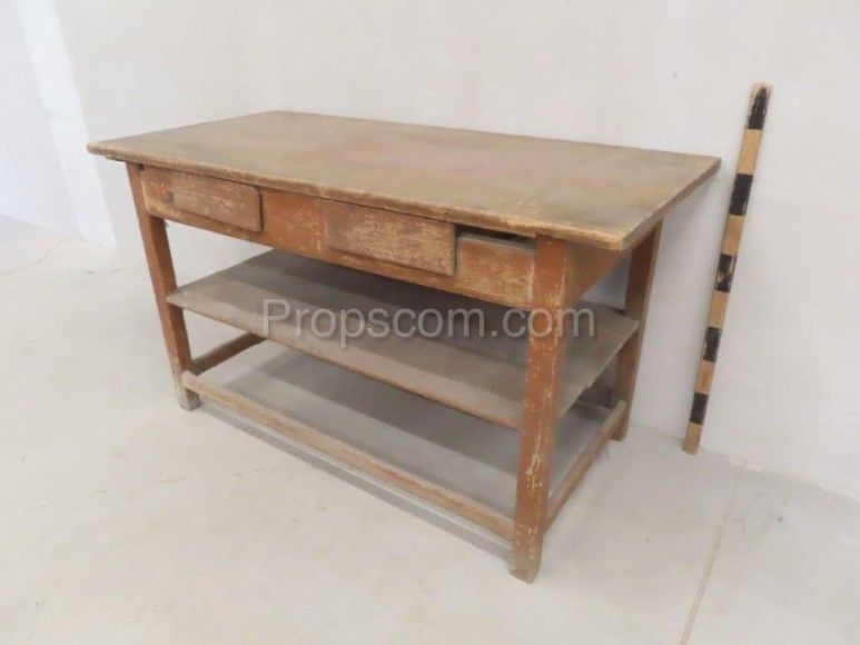 Wooden table with legs