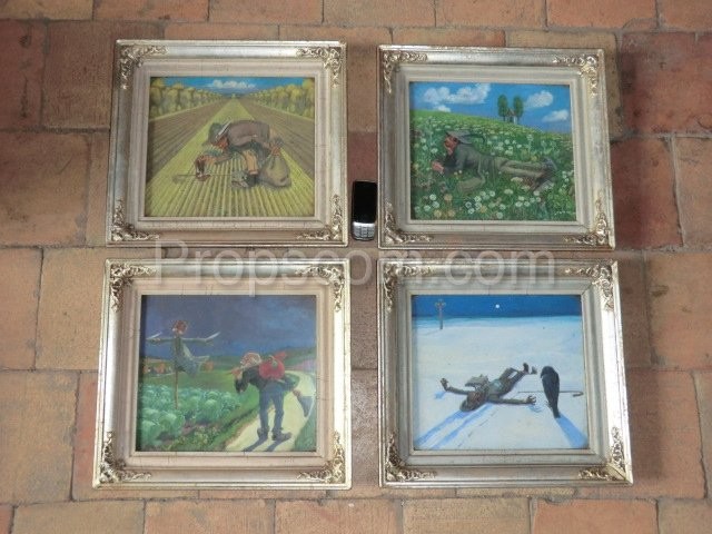 Wanderer - a set of four pictures in ornate frames