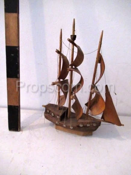 Historic wooden sailboat