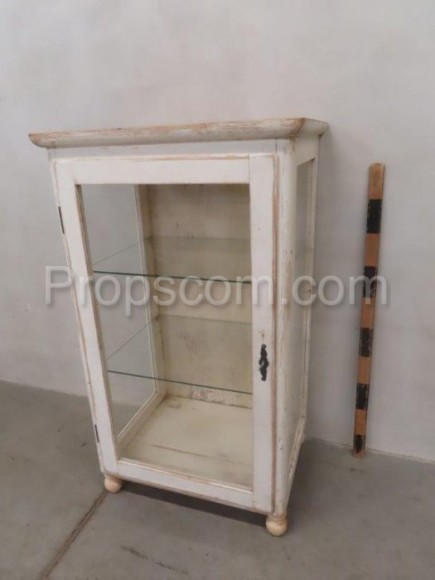 White glass cabinet