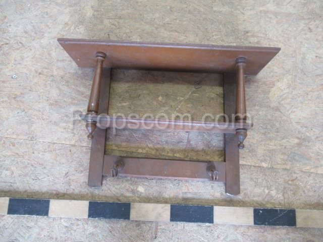 Wooden hanging shelf dark brown