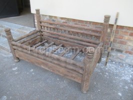 Medieval wooden bed