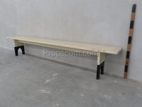 Wooden white-black bench