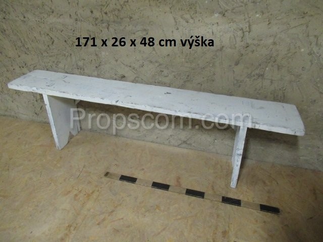 Wooden white bench