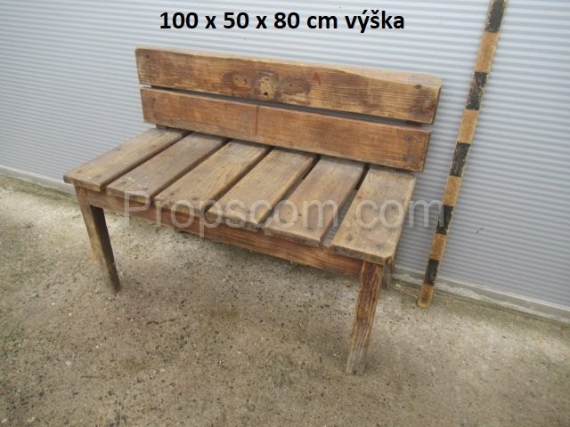 Small wooden bench