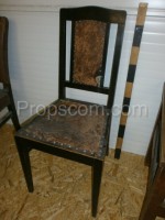 Leather wood chair