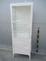 White glass cabinet