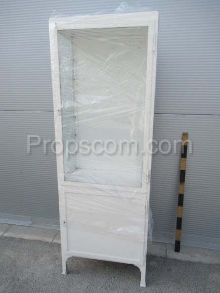 White glass cabinet