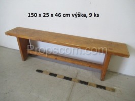 Small wooden lacquered bench