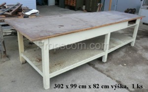 Work table for bakeries, canteens, pubs