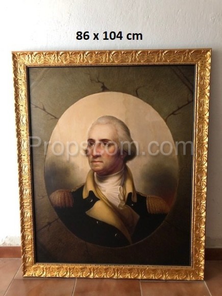 Obraz ve zlatém rámu George Washington
