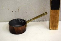 Copper saucepans set