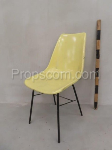 Yellow fiberglass chair 