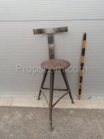 Metal chair with backrest