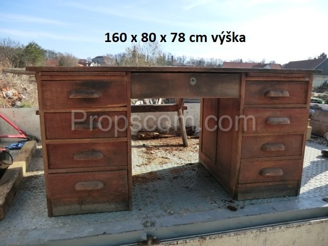 Dark wooden desk