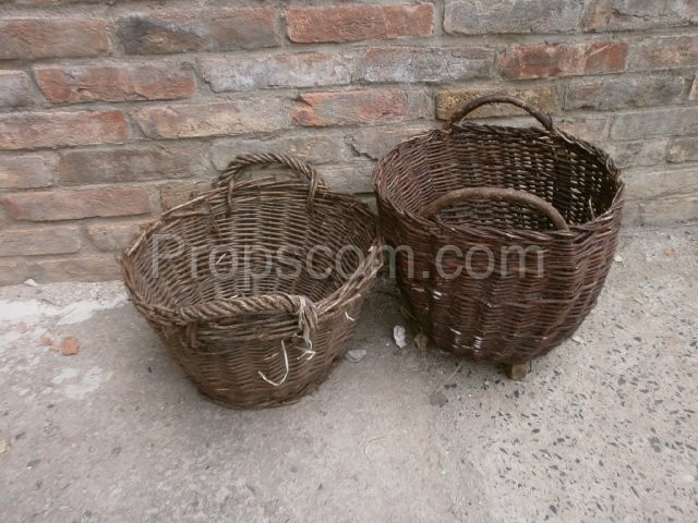 Wicker collection baskets