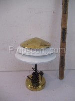 Table lamp brass milk glass