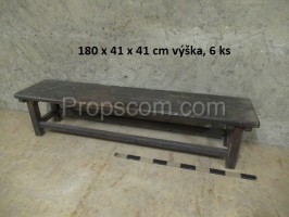 Wooden gray bench