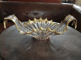 Gilded glass bowl