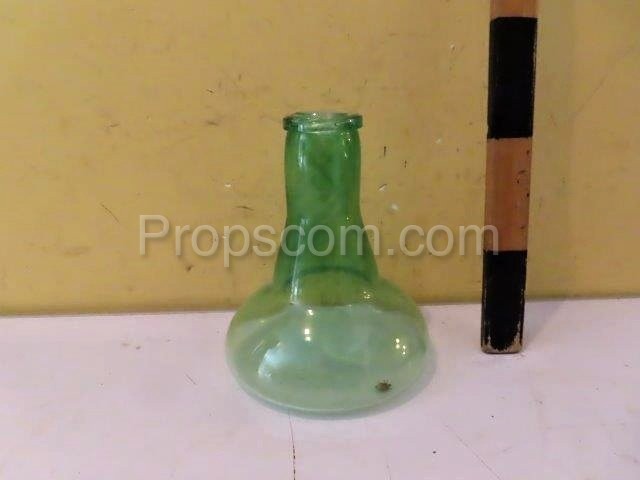 Green glass flask