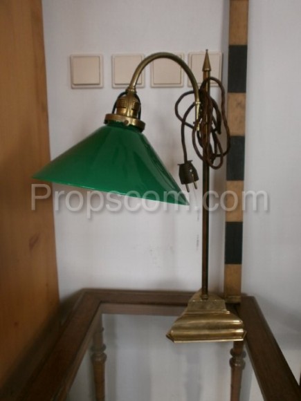 Table lamp brass green