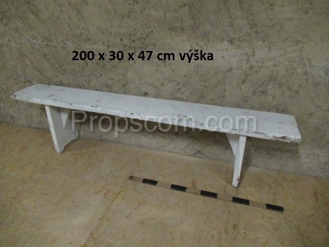 Wooden white bench