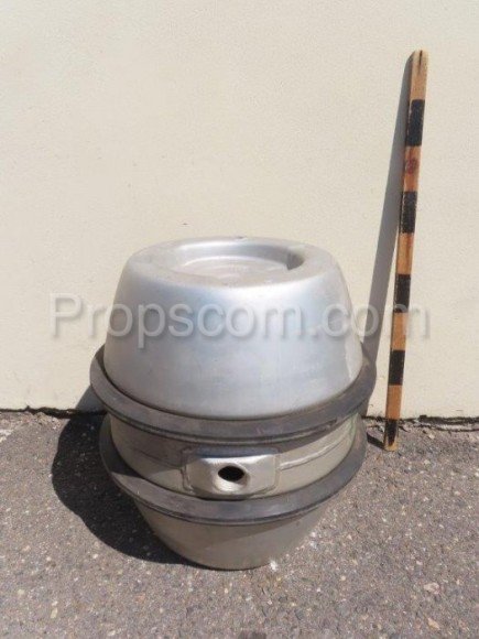 Large aluminum barrels