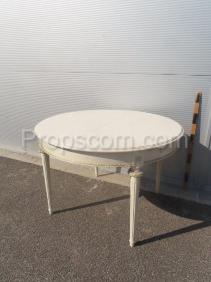 Round wooden table