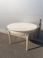 Round wooden table